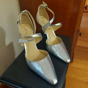 Bronze heels worn once!